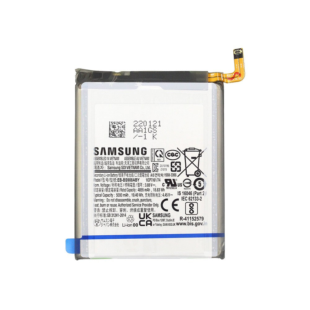 Samsung Galaxy Galaxy S22 Ultra S908B Battery 4855mAh GH82-27484A EB-BS908ABY (Gold) Samsung Galaxy Galaxy S22 Ultra S908B Battery 4855mAh GH82-27484A EB-BS908ABY (Gold)